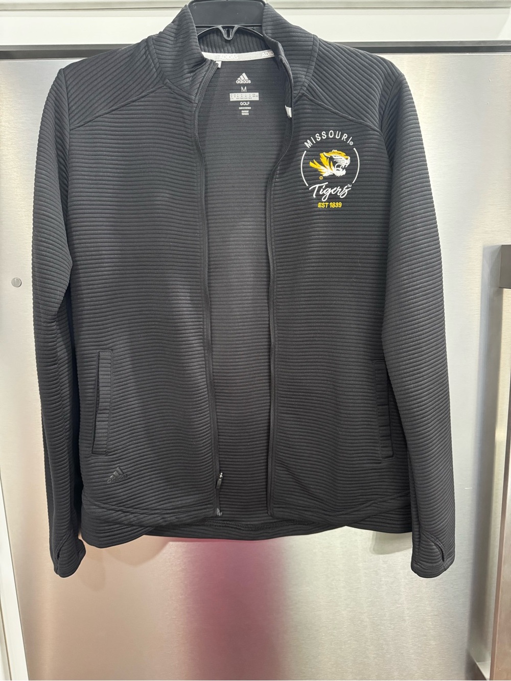 adidas Black Missouri Tigers Ribbed Full-Zip Jacket